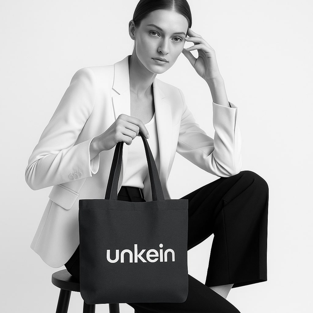 Unkein Black Tote Bag