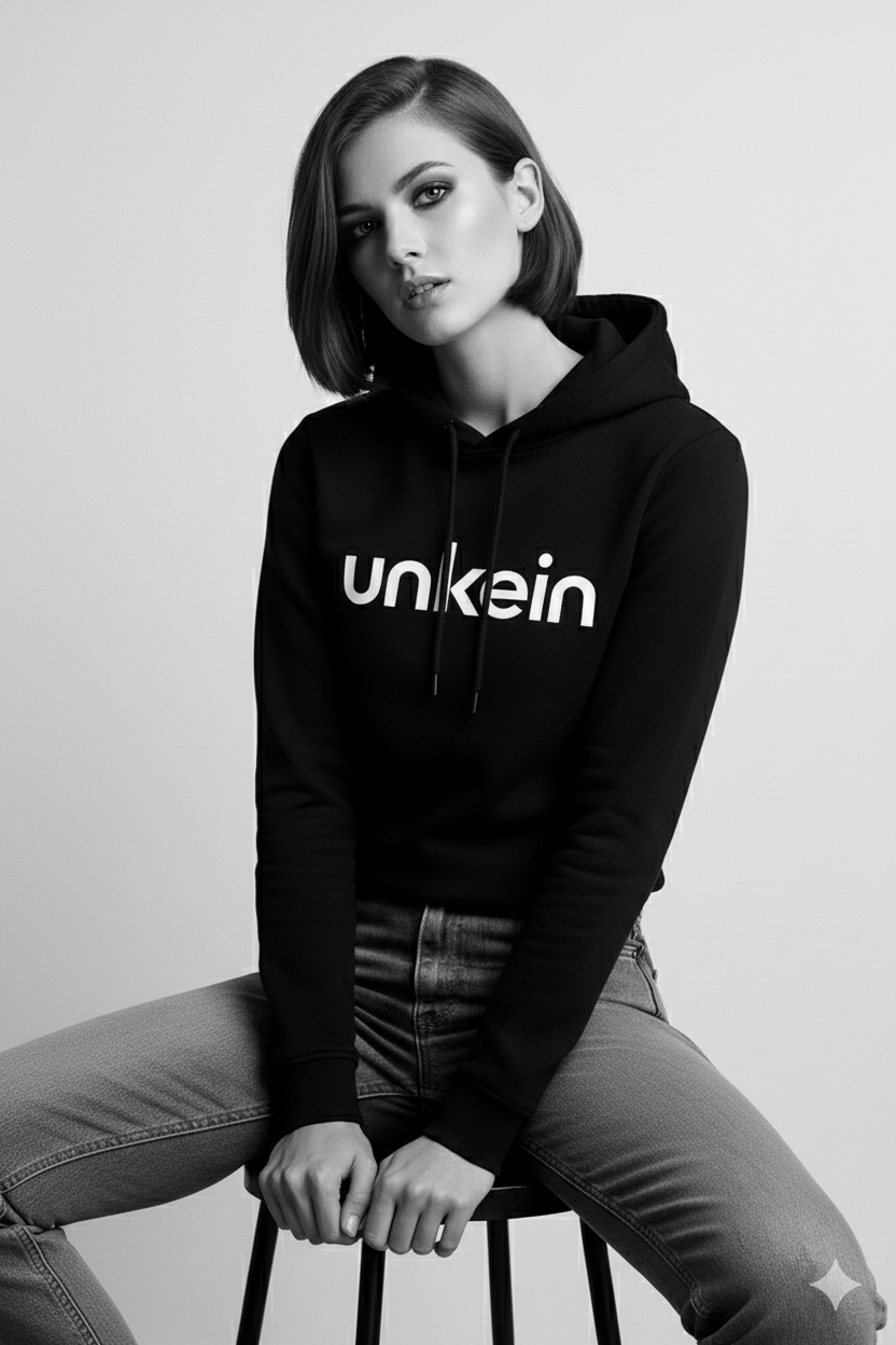 Unkein Black Hoodie