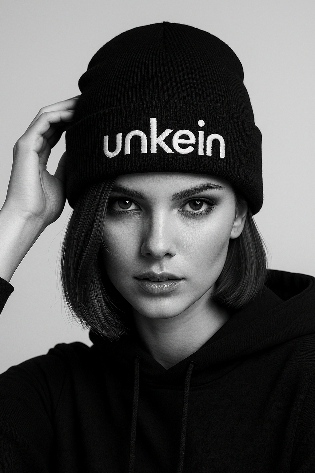 Unkein Black Beanie