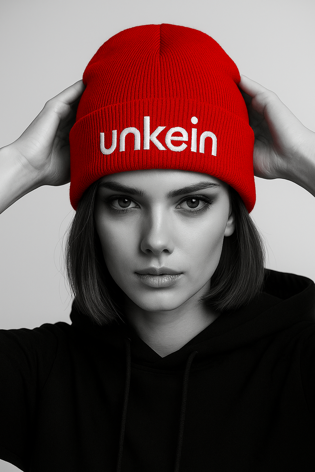 Unkein Red Beanie